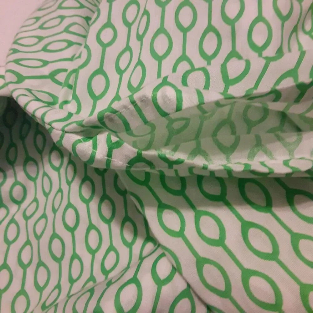 Ikea Rodved Duvet & 2 Pillow Cases Irish Green/White